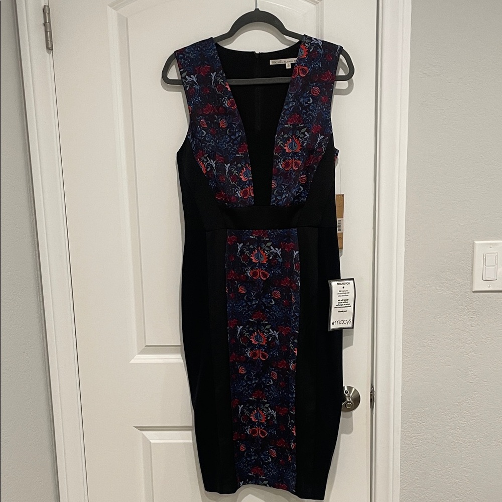 NWT Rachel by Rachel Roy Floral Black Dress. Size 10